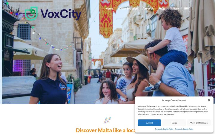 Screenshot of citywalksmalta.com