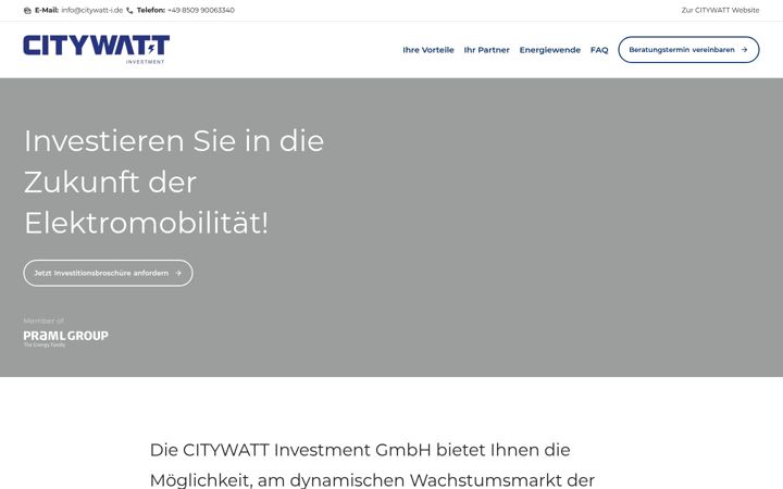 Screenshot of citywatt-investment.de