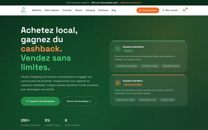 Screenshot of cityzenshopping.fr