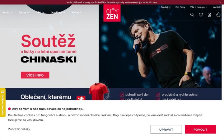 Екранна снимка на cityzenwear.cz