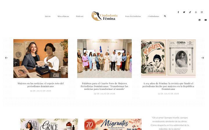 Screenshot of ciudadaniafemina.com