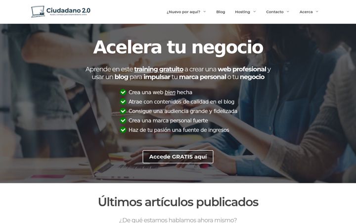 Screenshot of ciudadano2cero.com