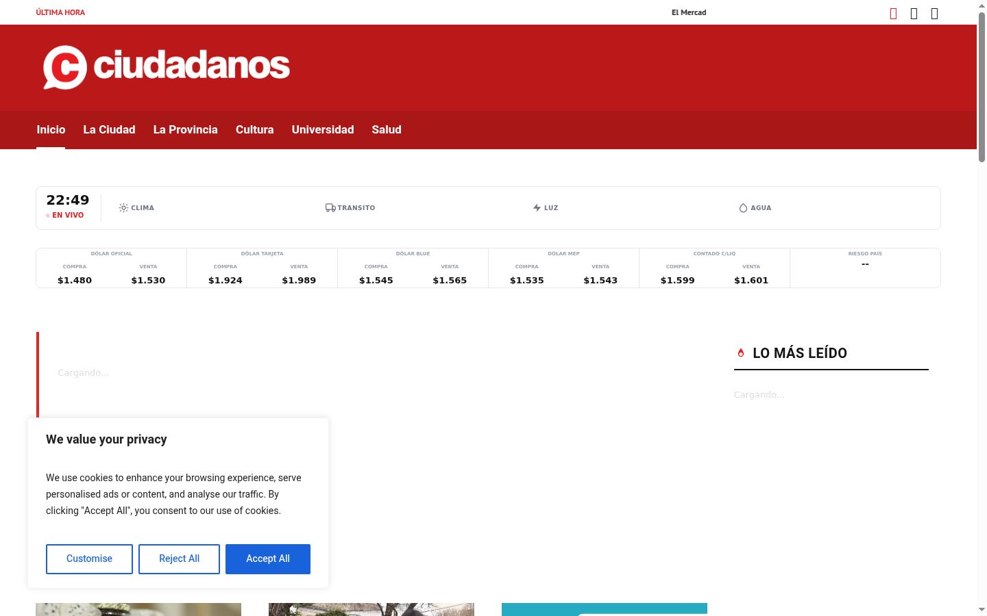 Screenshot van de toestemmingsbanner zoals getoond vóór enige interactie