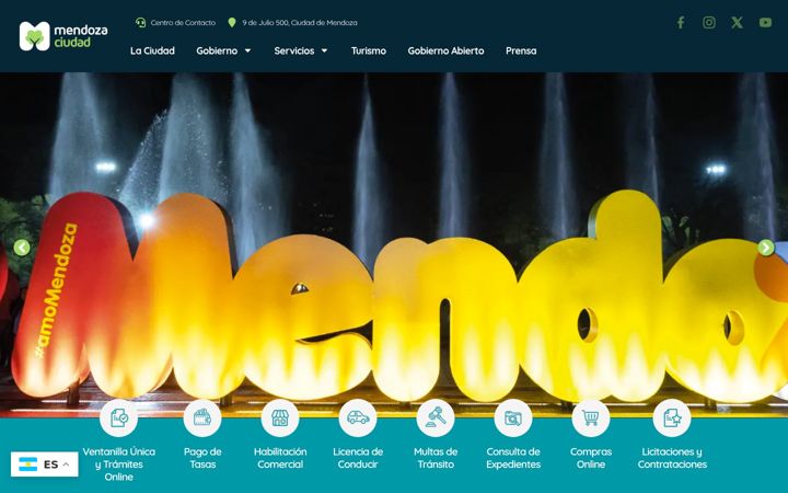 Screenshot of ciudaddemendoza.gob.ar