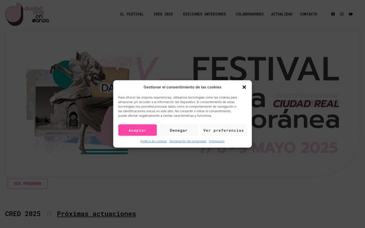 Screenshot of ciudadrealendanza.com