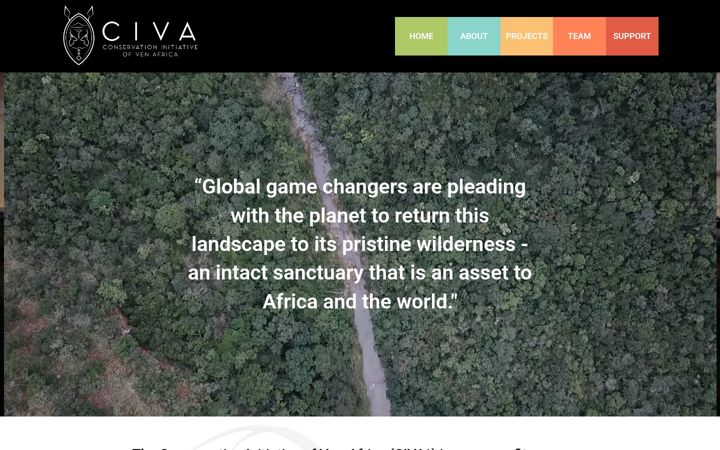 Screenshot of civa.org.za