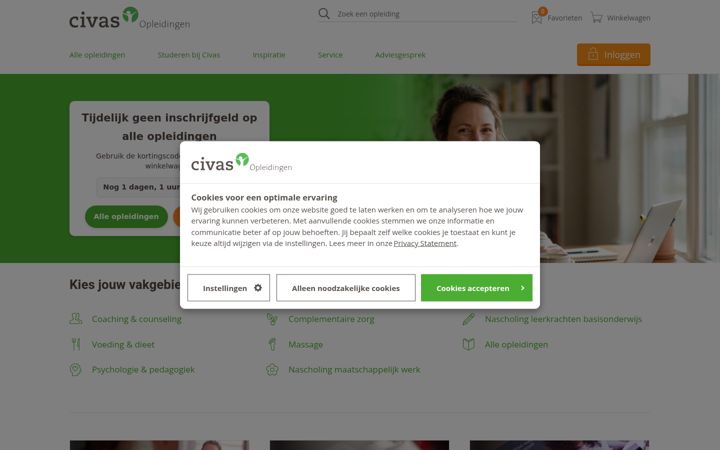 Screenshot of civas.nl
