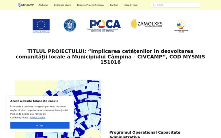 Ekraanipilt saidist civcamp.ro