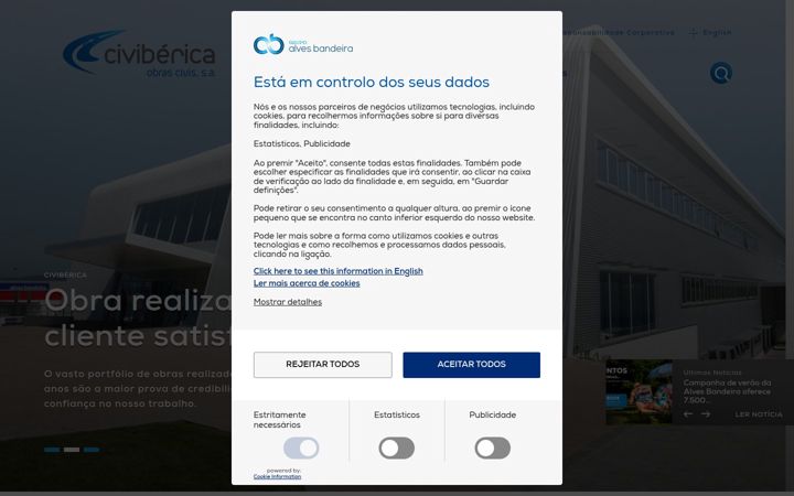 Screenshot of civiberica.pt