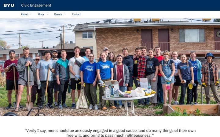 Screenshot von civicengagement.byu.edu