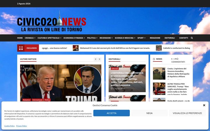 Screenshot of civico20-news.it