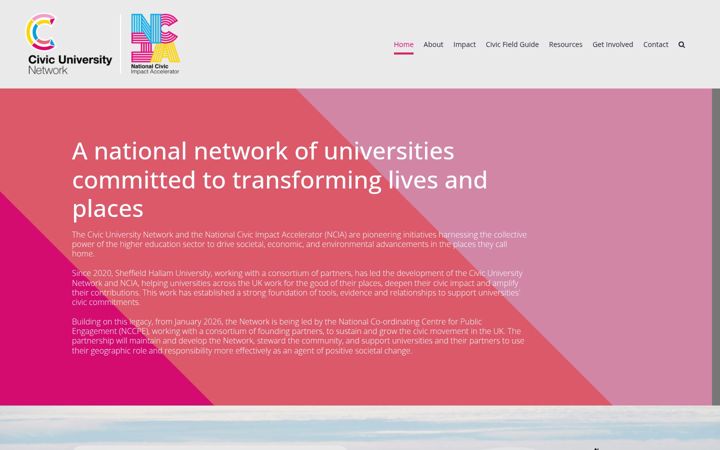 Screenshot of civicuniversitynetwork.co.uk