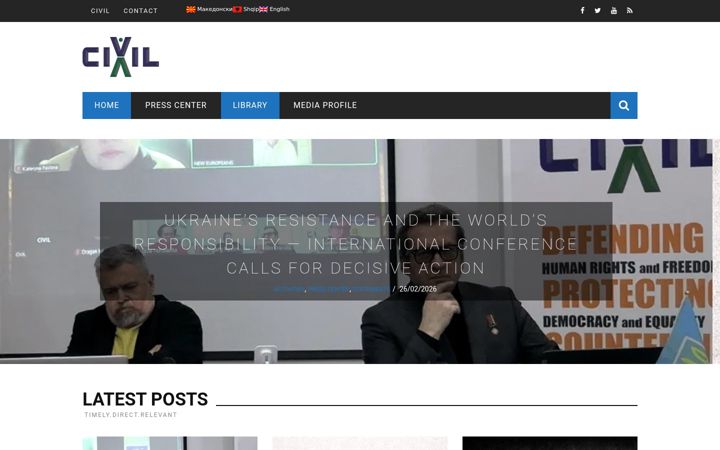 Screenshot of civil.org.mk