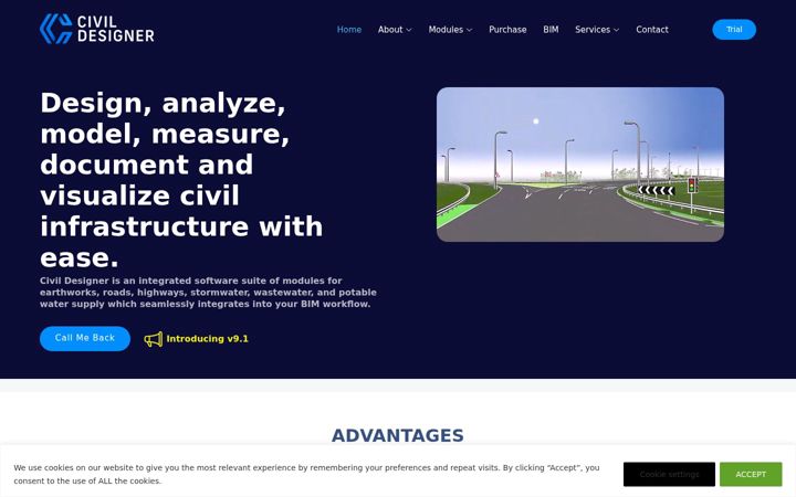 Screenshot of civildesigner.com