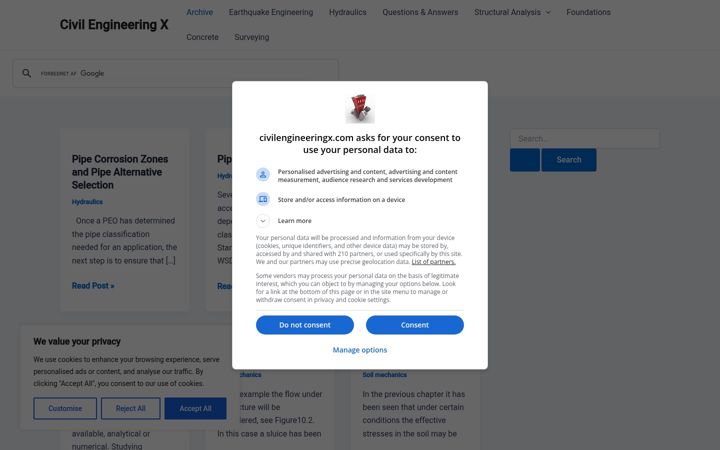 Screenshot of civilengineeringx.com