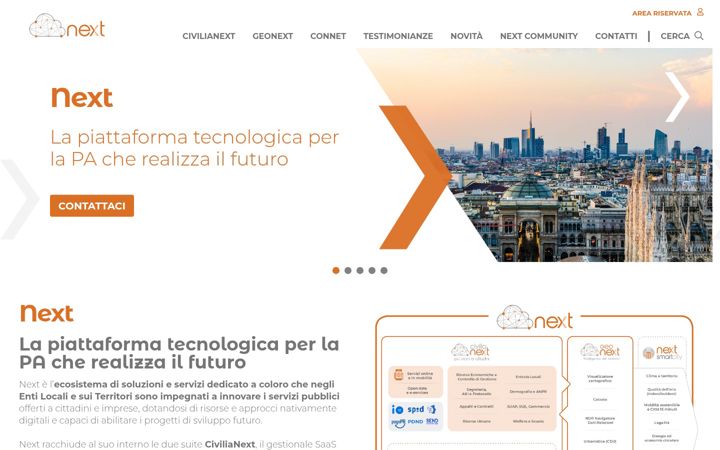 Snímek obrazovky civilianext.it