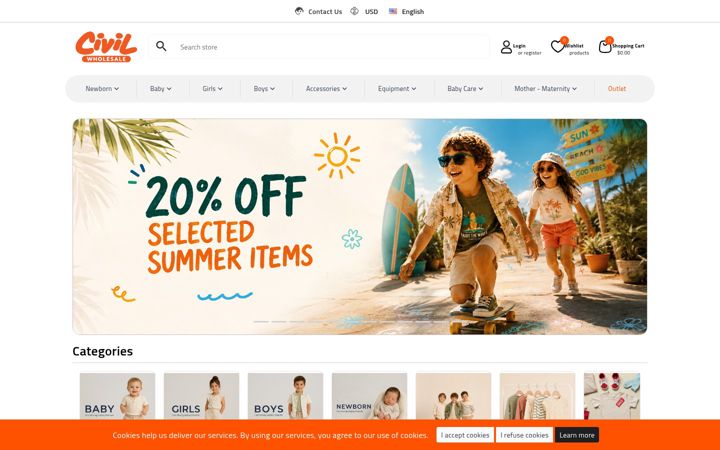 Screenshot of civilkids.com