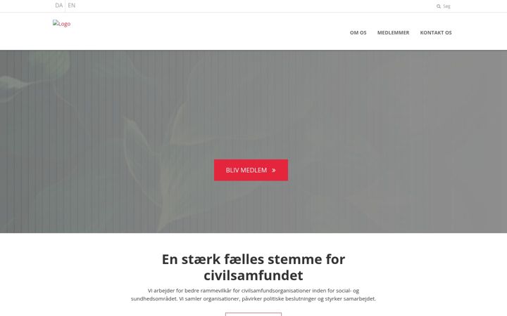 Screenshot of civilsamfundetsbrancheforening.dk