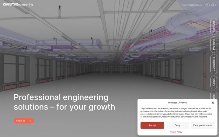 Screenshot of civinityengineering.com