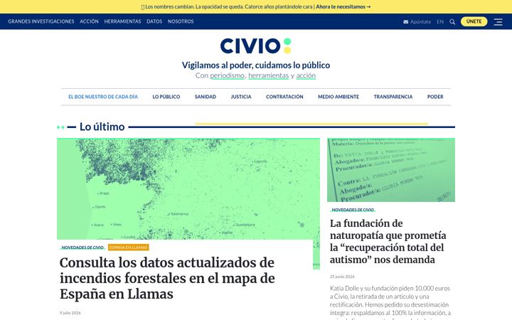 Screenshot ta' civio.es