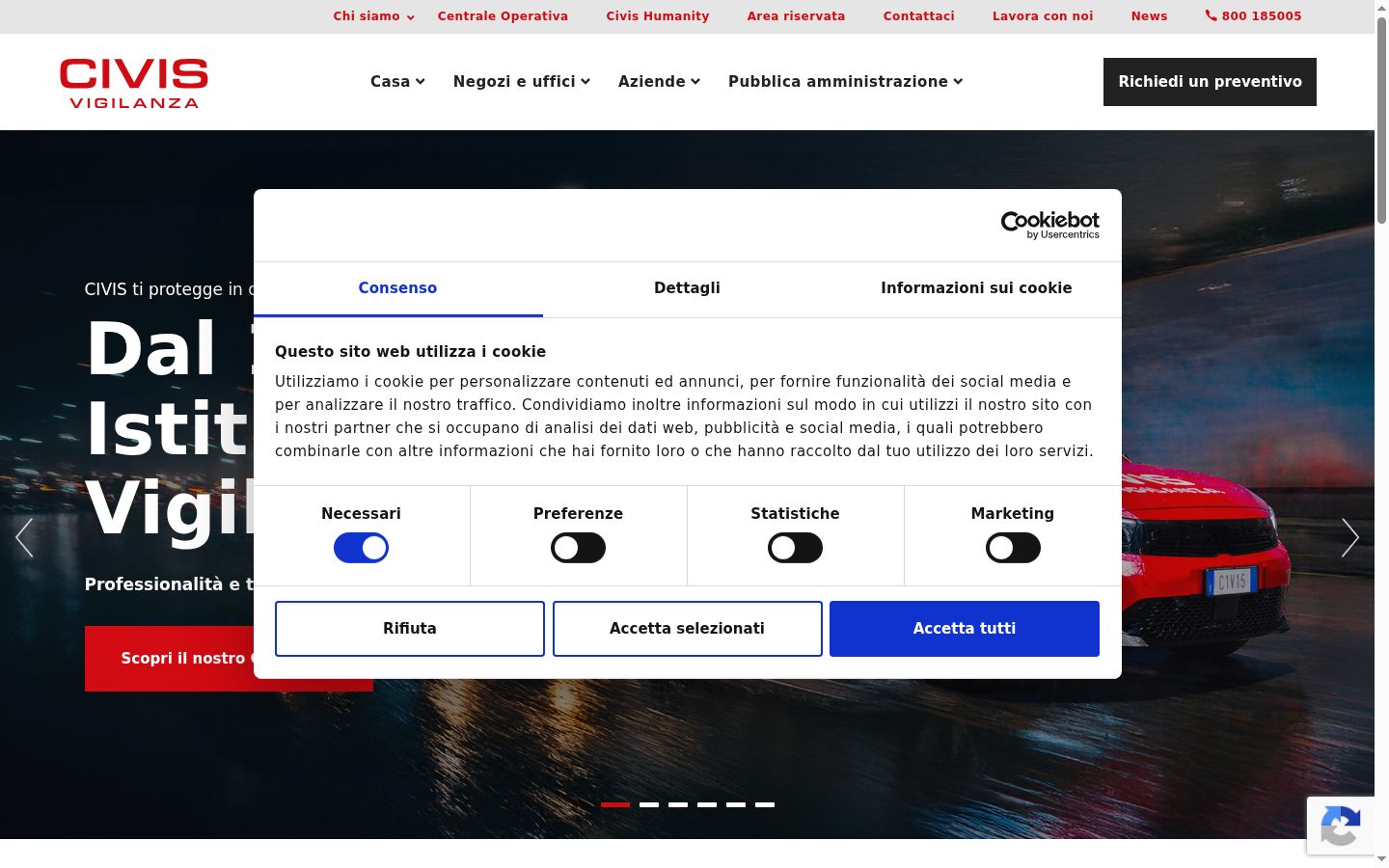 Captură de ecran a bannerului de consimțământ afișat înainte de orice interacțiune