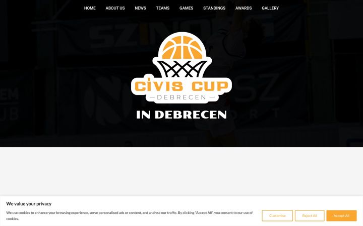 Екранна снимка на civiscup.hu