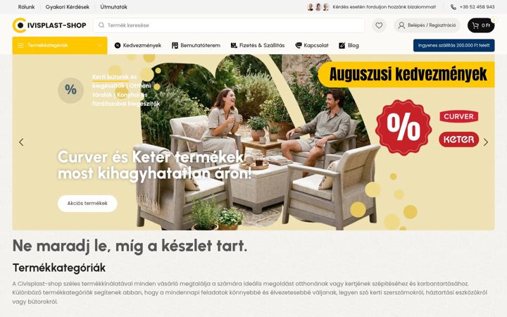 Екранна снимка на civisplast-shop.hu