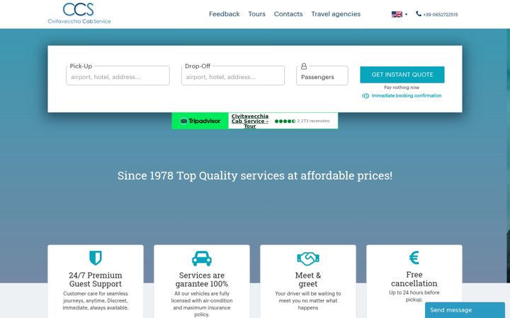Screenshot of civitavecchiacabservice.com