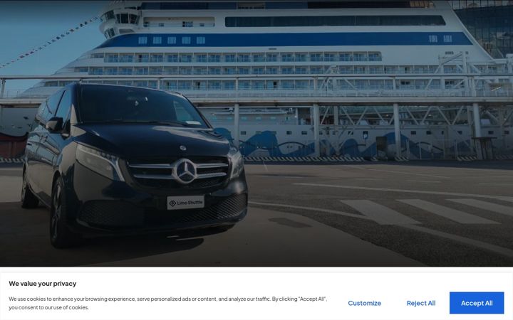 Screenshot of civitavecchiashuttleexpress.com
