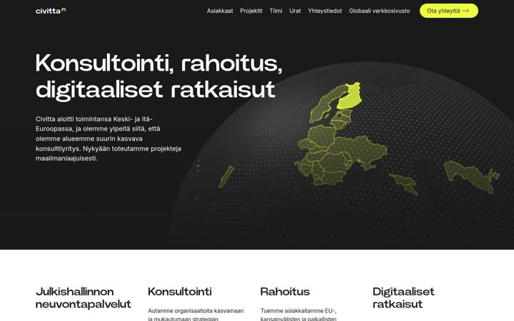 Screenshot von civitta.fi