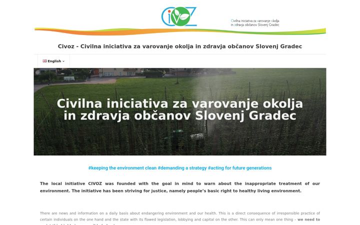 Screenshot von civoz.si