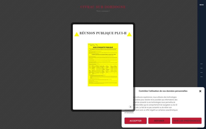 Captura de ecrã de civracsurdordogne.fr