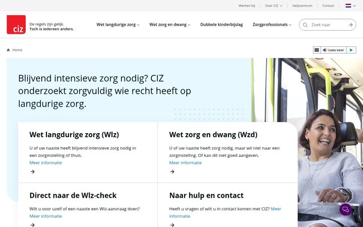 Skjermbilde av ciz.nl