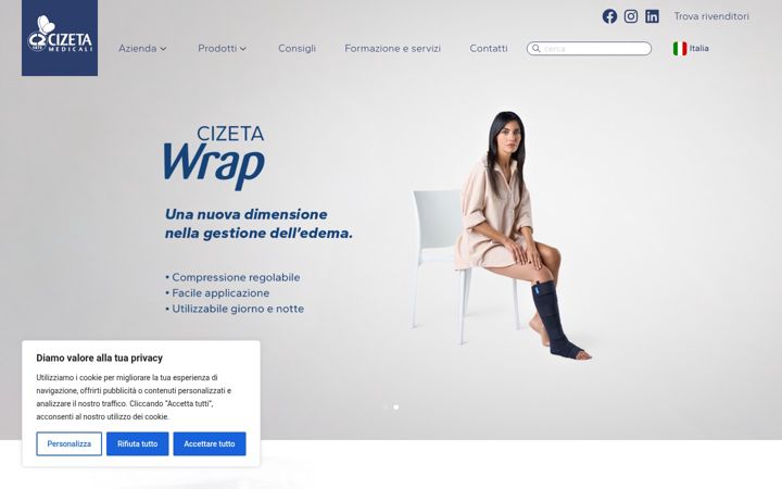 Screenshot of cizetamedicali.com