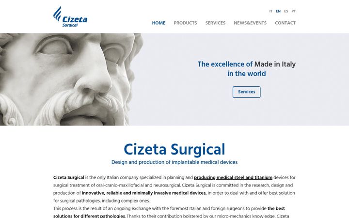 Screenshot of cizetasurgical.com