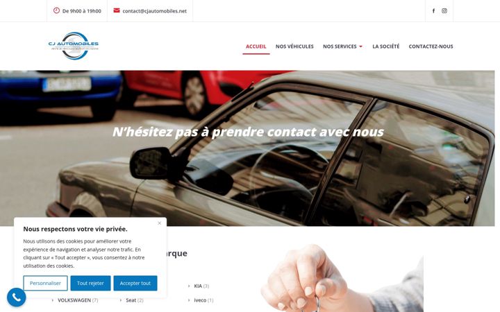 Screenshot ta' cj-automobiles.net