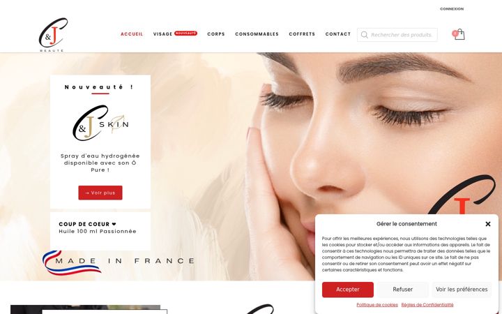 Screenshot of cj-beaute.fr