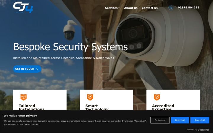 Screenshot of cj4systems.co.uk