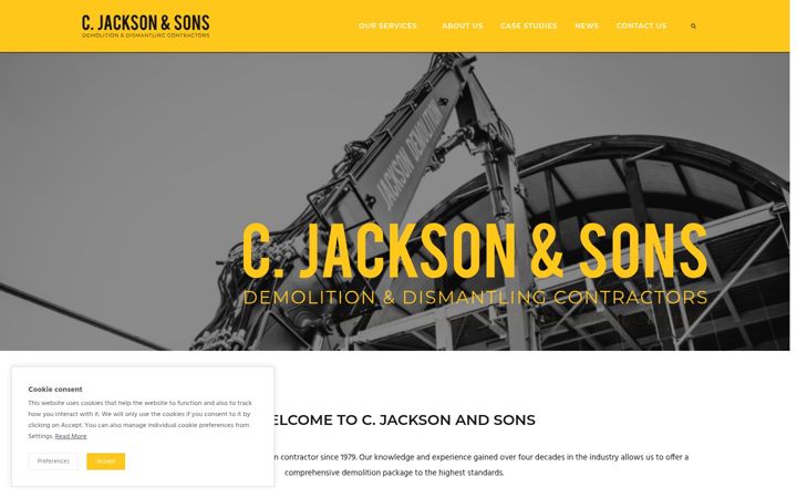 Screenshot of cjacksonandsons.co.uk