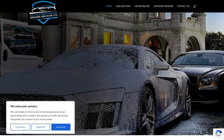 Skærmbillede af cjautobodyshoprepairs.co.uk