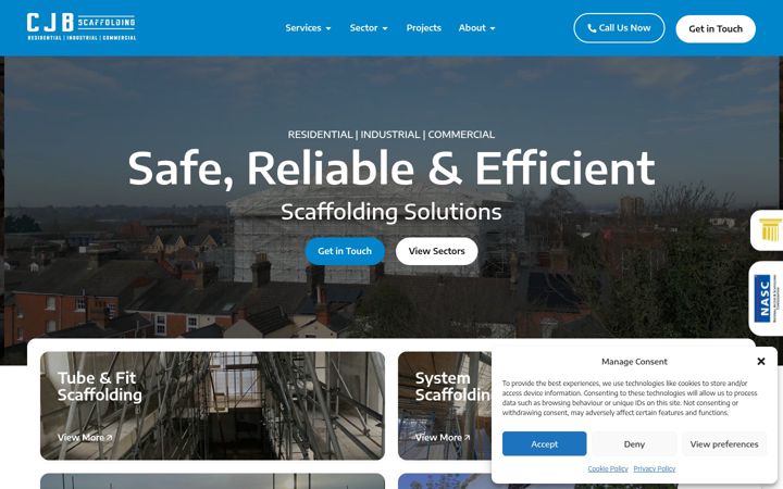Screenshot of cjbscaffolding.co.uk