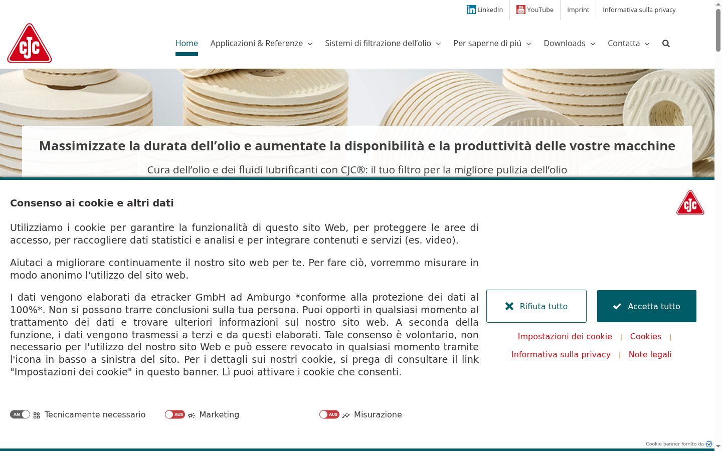 Screenshot tal-banner tal-kunsens muri qabel kwalunkwe interazzjoni