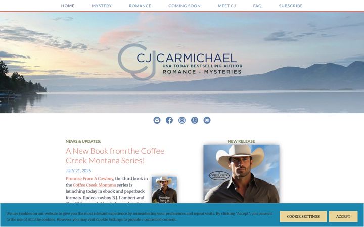 Screenshot of cjcarmichael.com