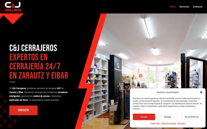 Screenshot of cjcerrajeros.com