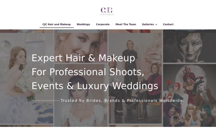 Screenshot of cjchairandmakeup.com