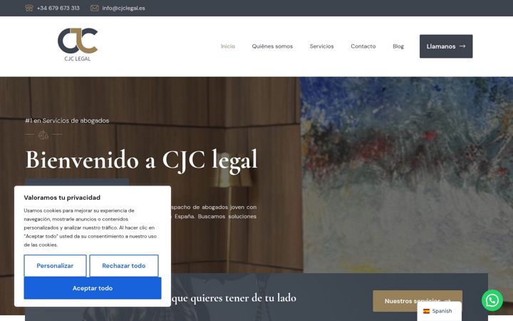 Screenshot ta' cjclegal.es