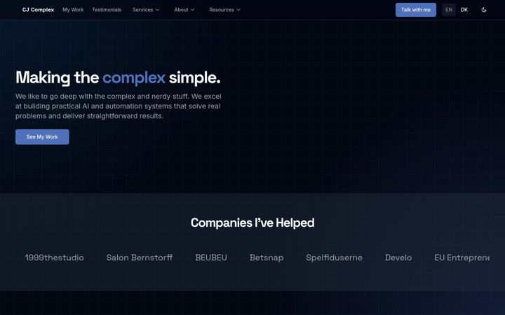 Screenshot of cjcomplex.com