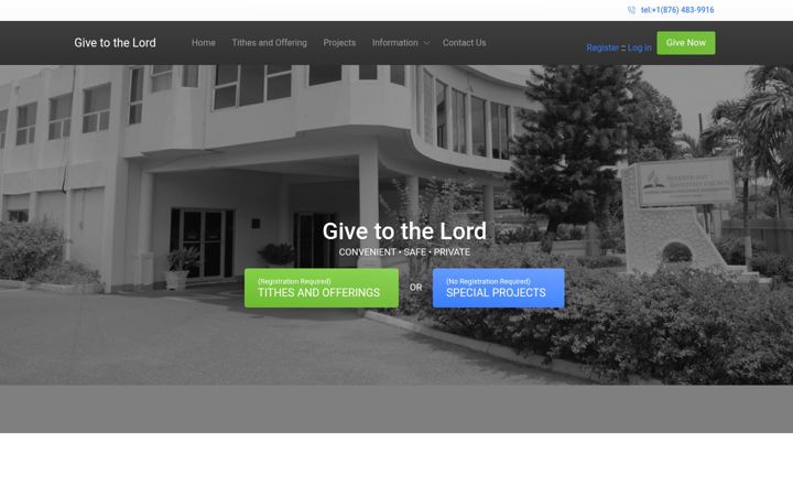 Screenshot of cjconlinegiving.org
