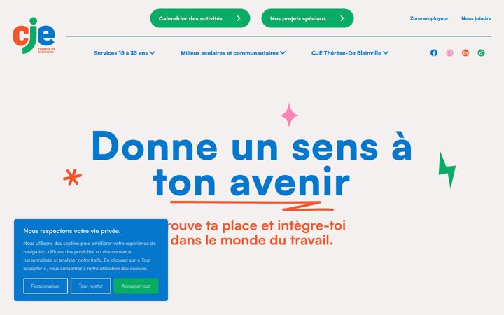 Captura de pantalla de cje-tdb.qc.ca
