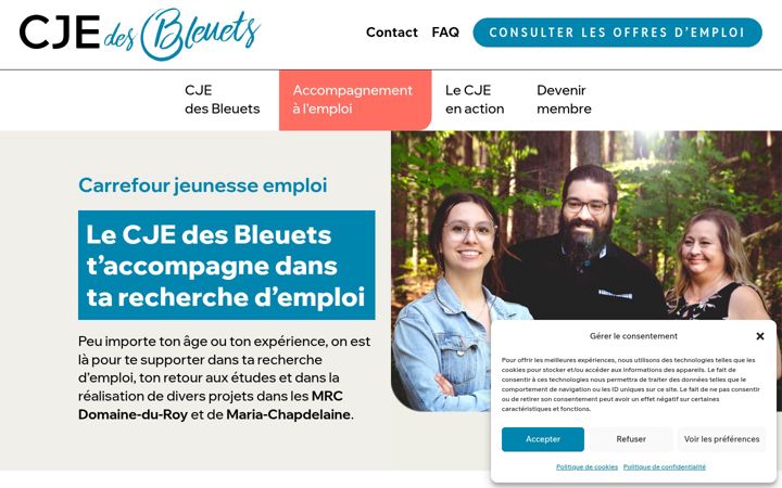 Captura de pantalla de cjedesbleuets.ca
